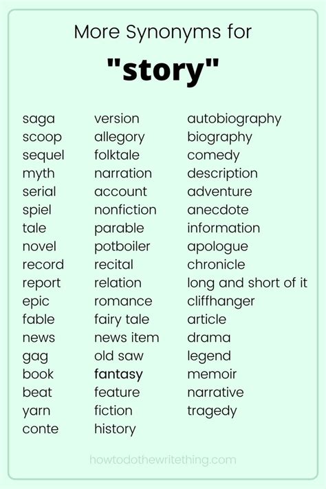 other words for stories